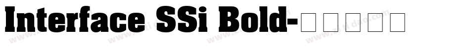 Interface SSi Bold字体转换